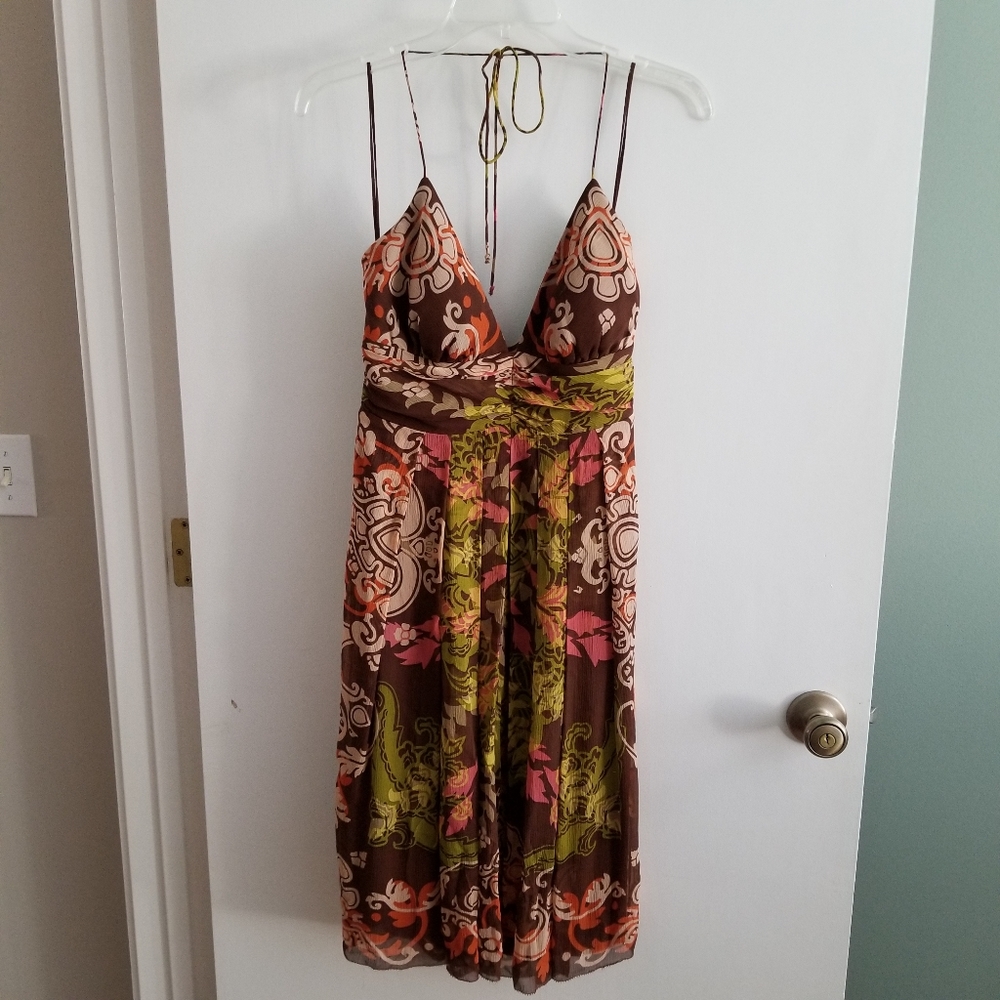 Nicole Miller Silk Dress Sz 6 - Picture 6 of 7